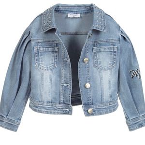 MonnaLisa BLUE DAISY DUCK DENIM JACKET